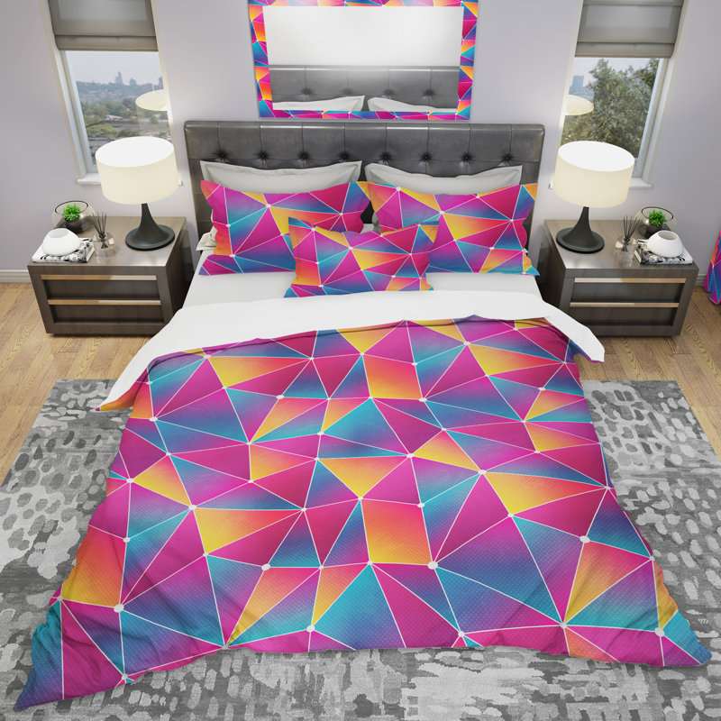 Ensemble de housse de couette moderne, Housse de couette très grand + 2 taies décoratives