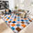 Checkered Fluffy Rug 6x9 Ft Washable Shaggy Fluffy Rug for Bedroom Living Room Plaid Runner Rug Fuzzy Shag Carpet Non-Slip for Kids Toddler Room Nursery Playroom-940486038-947190240