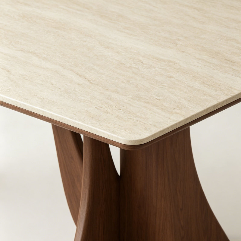 Table de salle à manger Mid-Century, 29.5"H x 63"L x   31.5"W, Ensemble de cinq pièces : table, quatre chaises
