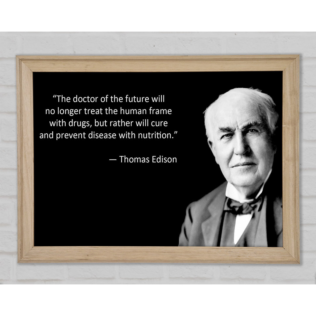 Piltzville Motivational Quote Thomas Edison Gerahmter Druck Wandkunst