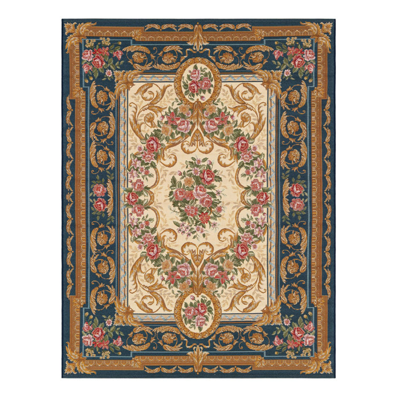 Indoor/Outdoor Traditional Area Rug, Rectangle 5'1" x 7'1"