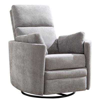 Luxurious Swivel Rocker Manual Recliner with Adjustable Pillows for Ultimate Comfort
