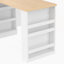 Armoire décorative, console d'îlot extensible avec tiroirs, armoire à deux portes et tablettes ouvertes