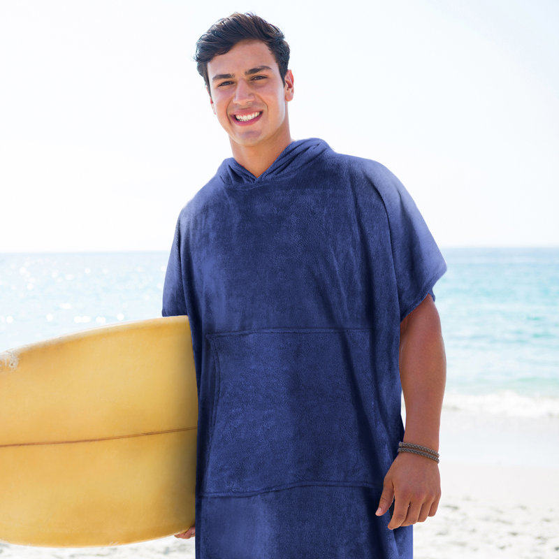 Haraway Surf Cape Changing Towel Robe, Hooded Wetsuit, Blue