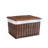 Rectangular Wicker Storage Basket with Lid and Removable Lining-87600335-87600328