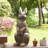 Zachary 22.75"H MGO Standing Rabbit Garden Statue-1195380681