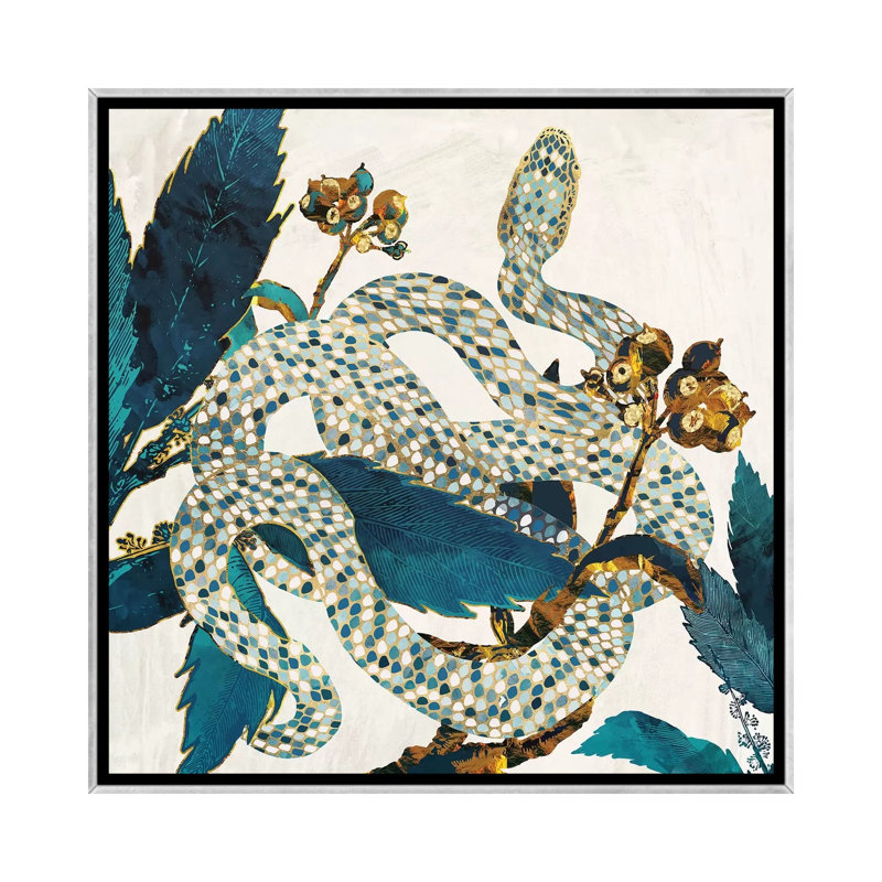 Summer Garden - impression d'art graphique, Silver Framed, No Matte, 37'' H x 37'' W x 1.5'' D