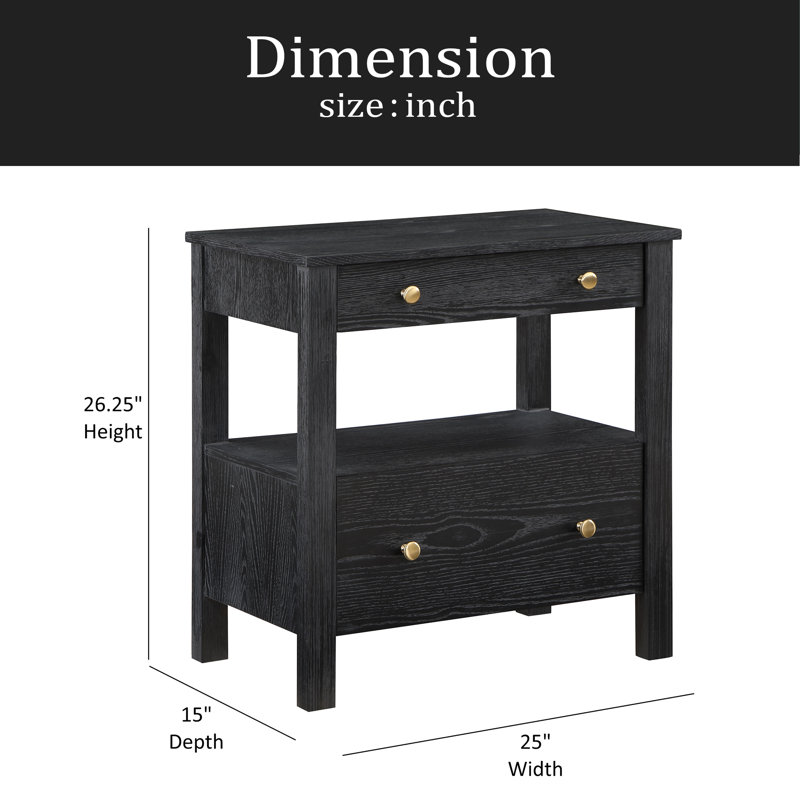 2 Drawer Nightstand