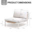 Canapé modulaire d'extérieur en métal avec coussins-747302194