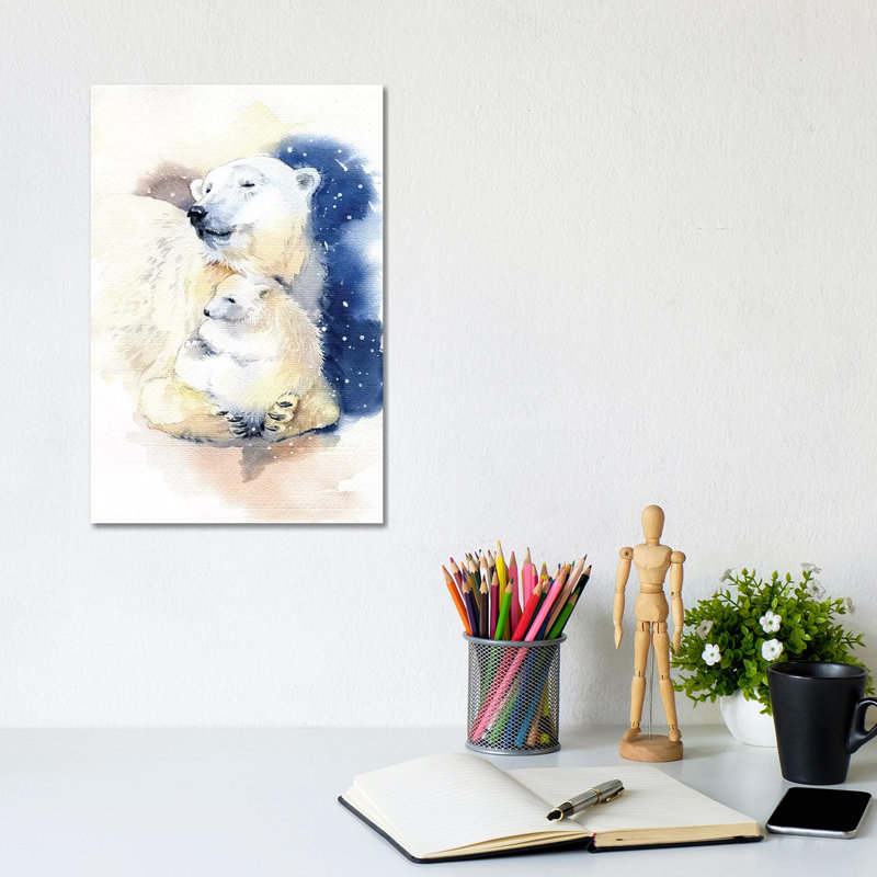 Bears by Marina Ignatova - Wrapped Canvas Painting, 20.32 cm H x 30.48 cm W