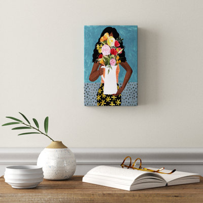 Flower Vase Girl I by Grace Popp - Painting Print