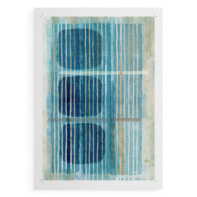 Bleu bleu horizon II - impression sur toile seulement - non encadrée