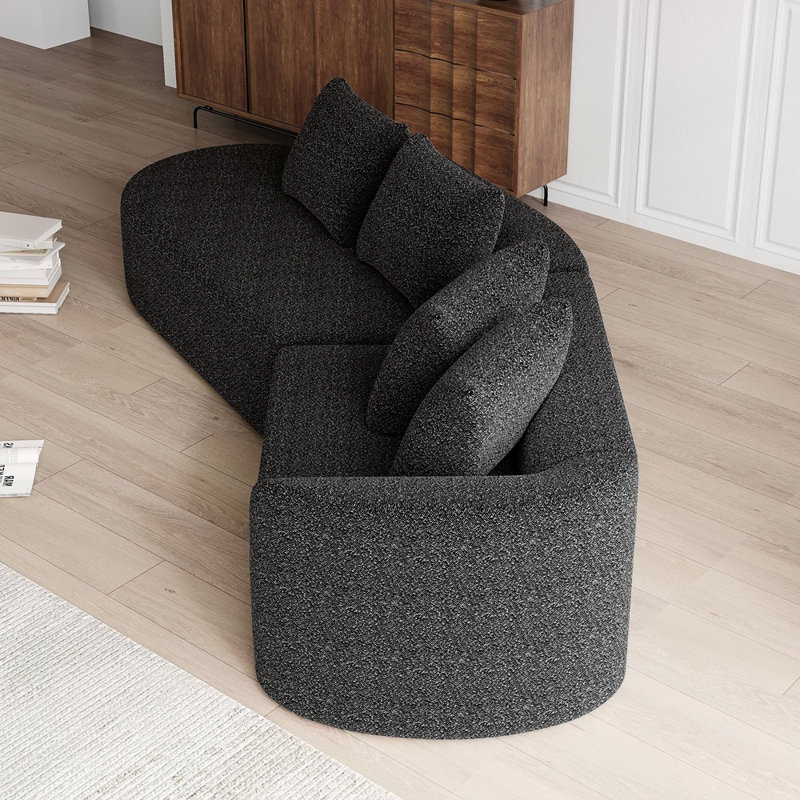 Canapé modulaire surdimensionné et rembourré Modern, Black