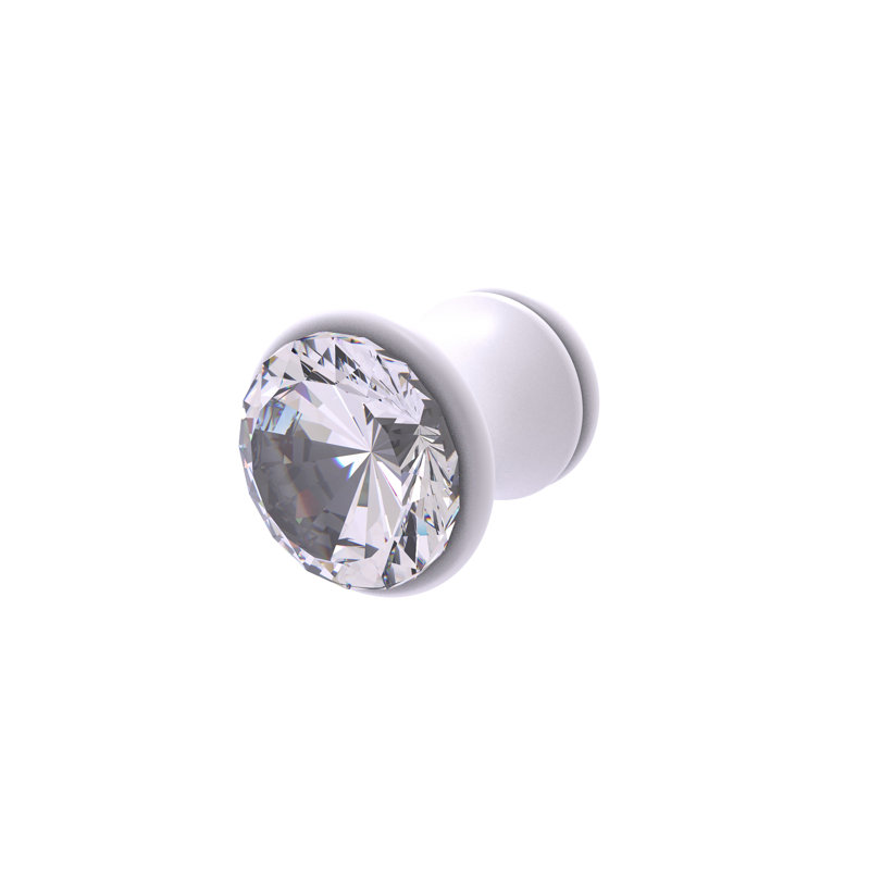 Poignée champignon de 1 po de diamètre Freyja, Blanc mat