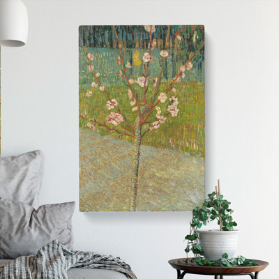 Peach Tree In Blossom by Vincent Van Gogh - Wrapped Canvas Painting