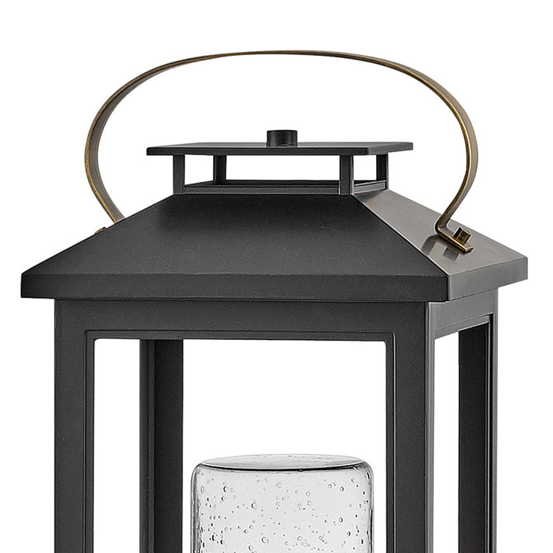 Atwater 23" Black Outdoor Post Mount Lantern with Coastal Finish