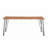 Harth Oak Rectangular Solid Wood Top with Iron Base Dining Table