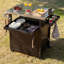 Chariot pour barbecue 39,5 po avec plateau en acier inoxydable et roues verrouillables