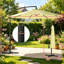 Grand parasol de patio, abat-jour moderne réglable en acier de 10 pi pour la maison