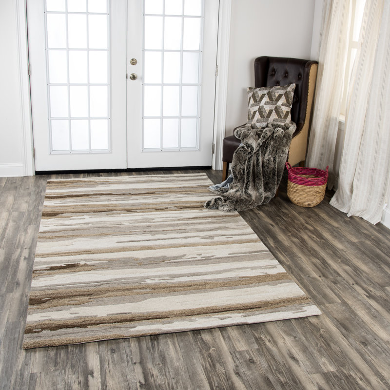 Malm Wool Abstract Indoor Rug, Rectangle 8' x 10'