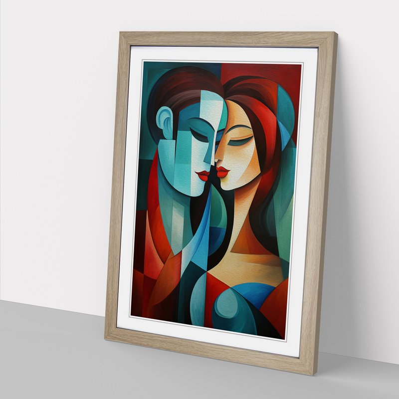 Lovers Cubism No.3 - Framed Print