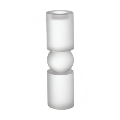 Porte-bougie moyen en verre D3.1X11