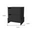 20" Black Two Drawer Faux Wood Nightstand
