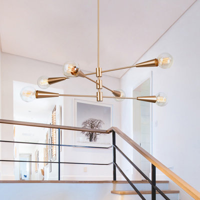 Lustre linéaire moderne à 6 lumières Adalgiso