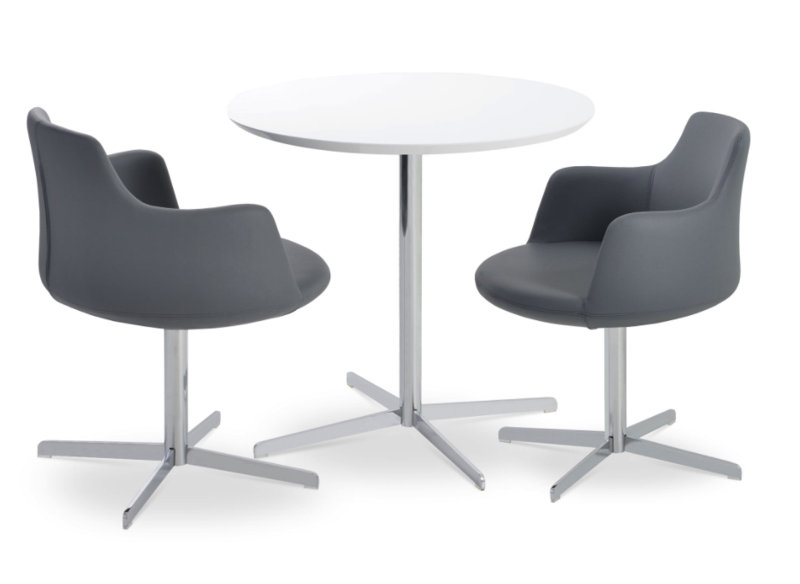 Derviche 4 étoiles chaise, blanc, Camira Wool - Argent