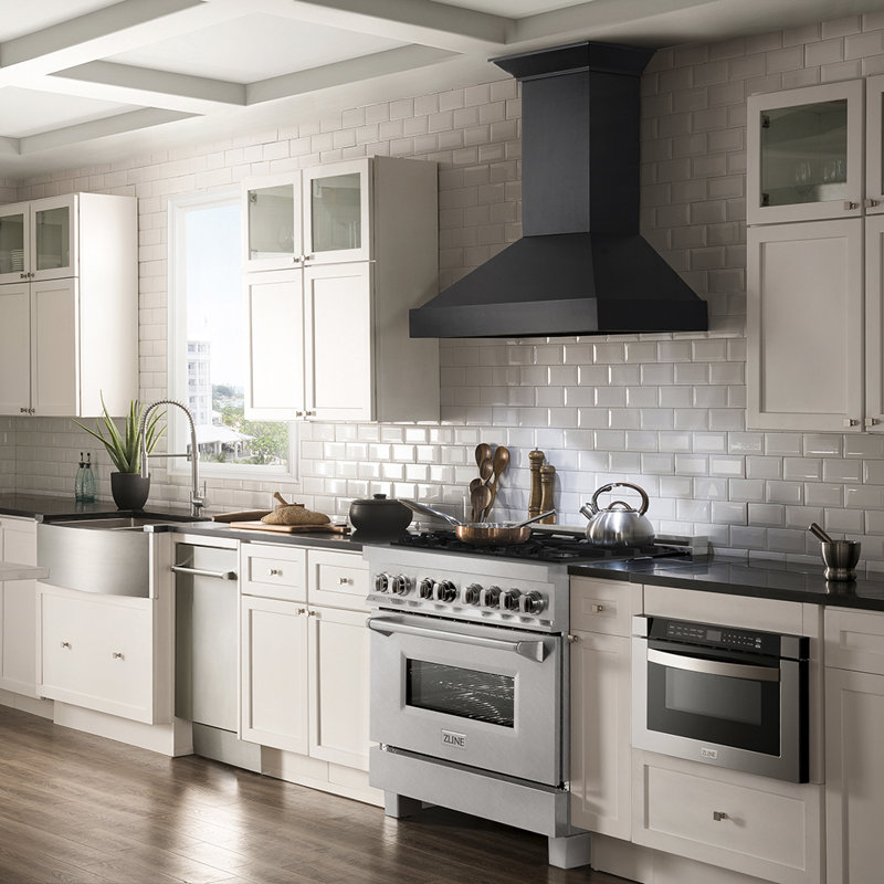 ZLINE 36" Legacy Dual Fuel Range, Brass Burners Satin Stainless Steel