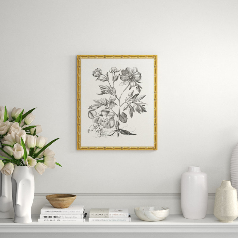 Bessler Study Neutral 3' Framed Graphic Art Print on Glass