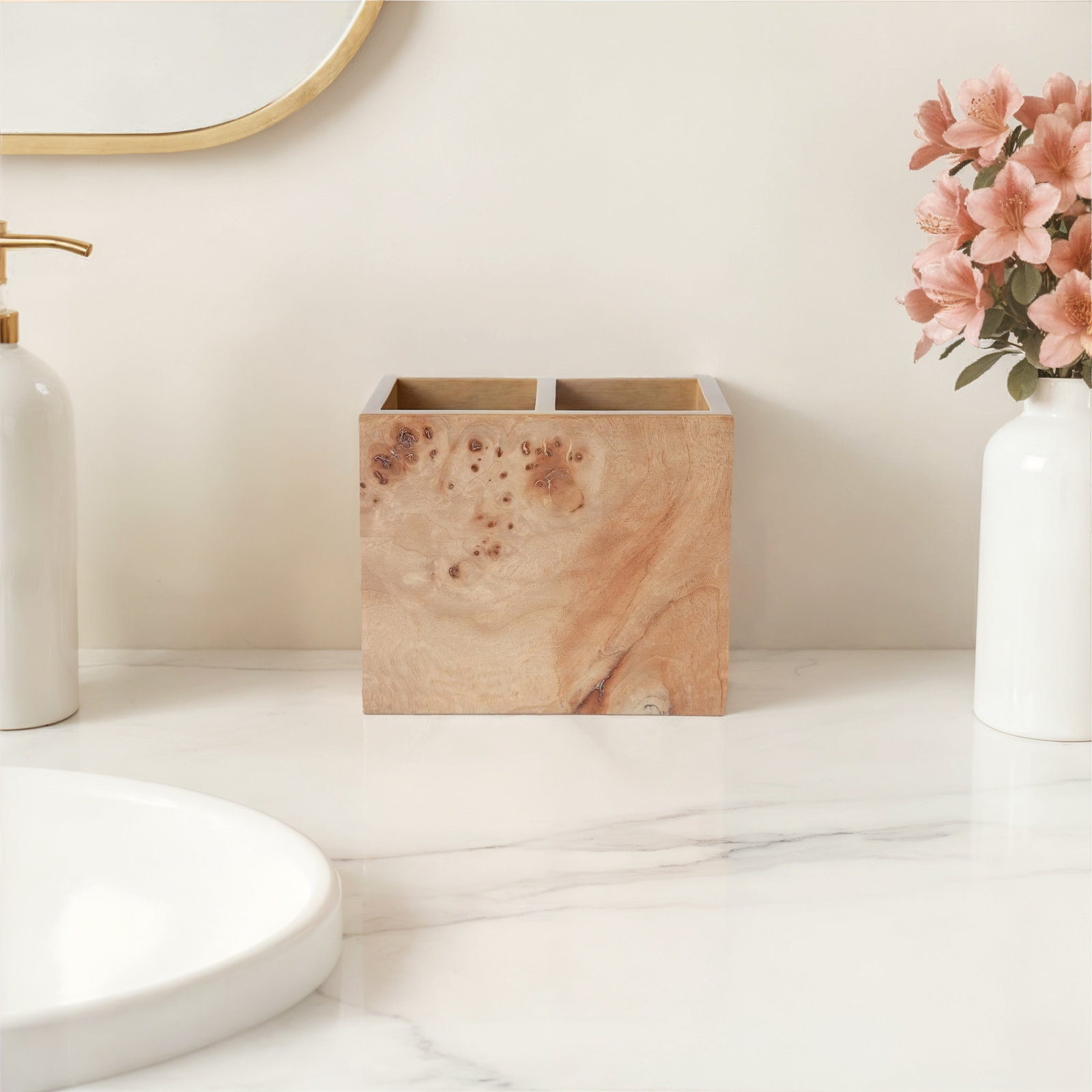 Duras Wood Toothbrush Holder