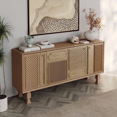 Solid Wood Carved Sideboard
