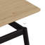 Table de salle à manger moderne en MDF à grain de bois moderne, table de salle à manger élégante, pieds en métal noir