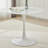Stylish Round Glass Dining Table,Modern Dining Table With Marble Top & Metal Legs For 4 Seats