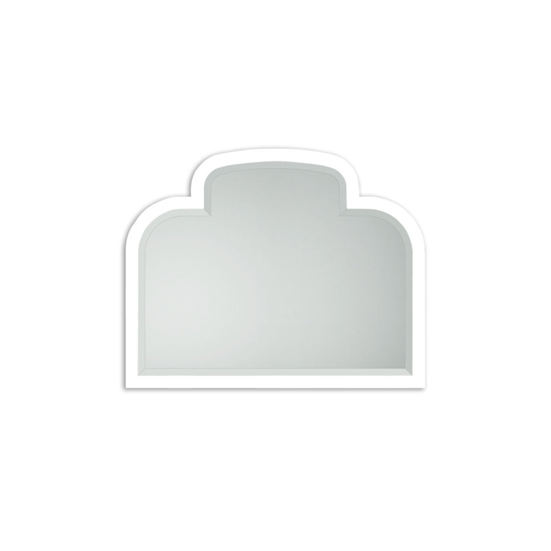 Music Beveled Mirror, 31.5" x 39.38", Pure White