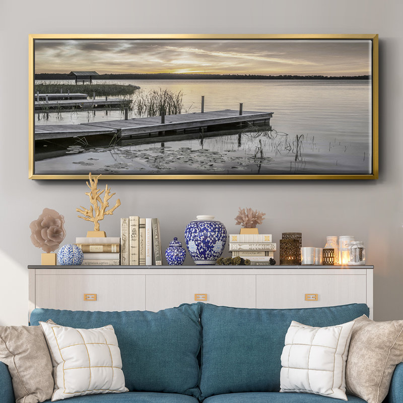 Summer Sunrise- Framed Canvas, 20" H x 50" W