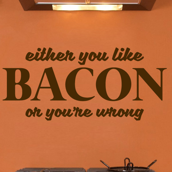 Adhésif décoratif vous aimez le bacon ou vous avez un mauvais adhésif, Brun