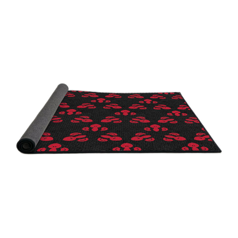 Tapis décoratif noir Raiden, Rond 3 pi