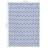 Dreams Classic Flat Weave Blue Chevron Outdoor Area Rug-1606818494