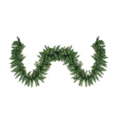 Guirlande de Noël 9 pi x 12 po avec lumières DEL artificielles Winona
