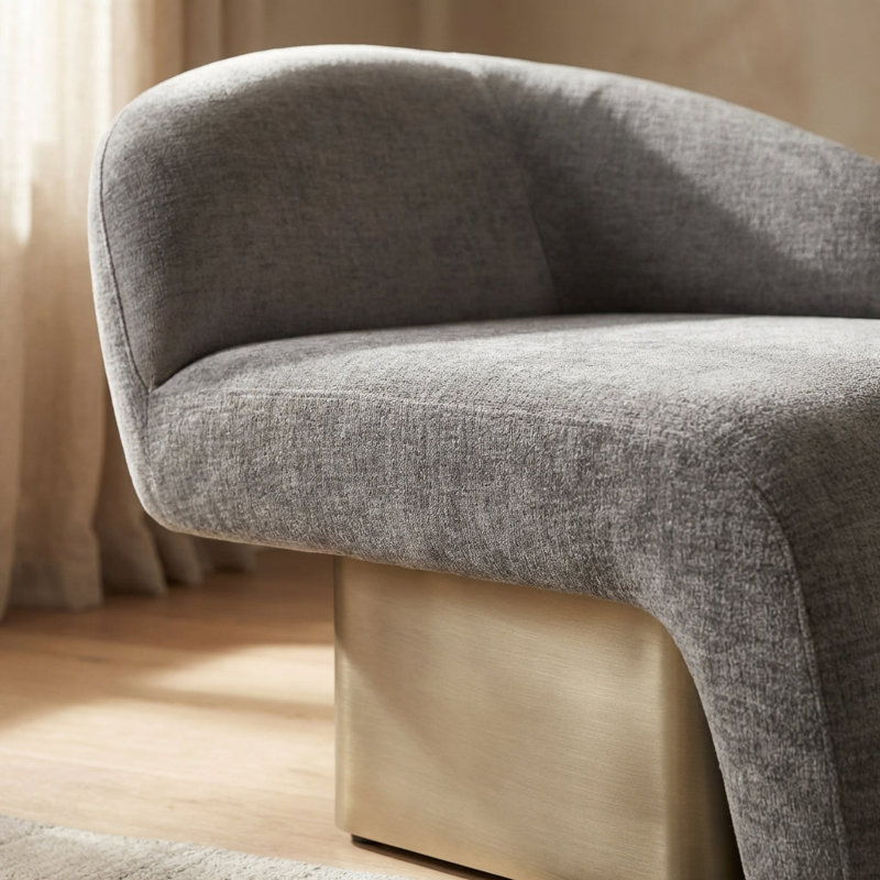 Fauteuil à oreilles Kaia, Brown, Left Arm