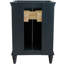 Meuble-lavabo simple 24 po au fini gris foncé - armoire seulement - poignées noires