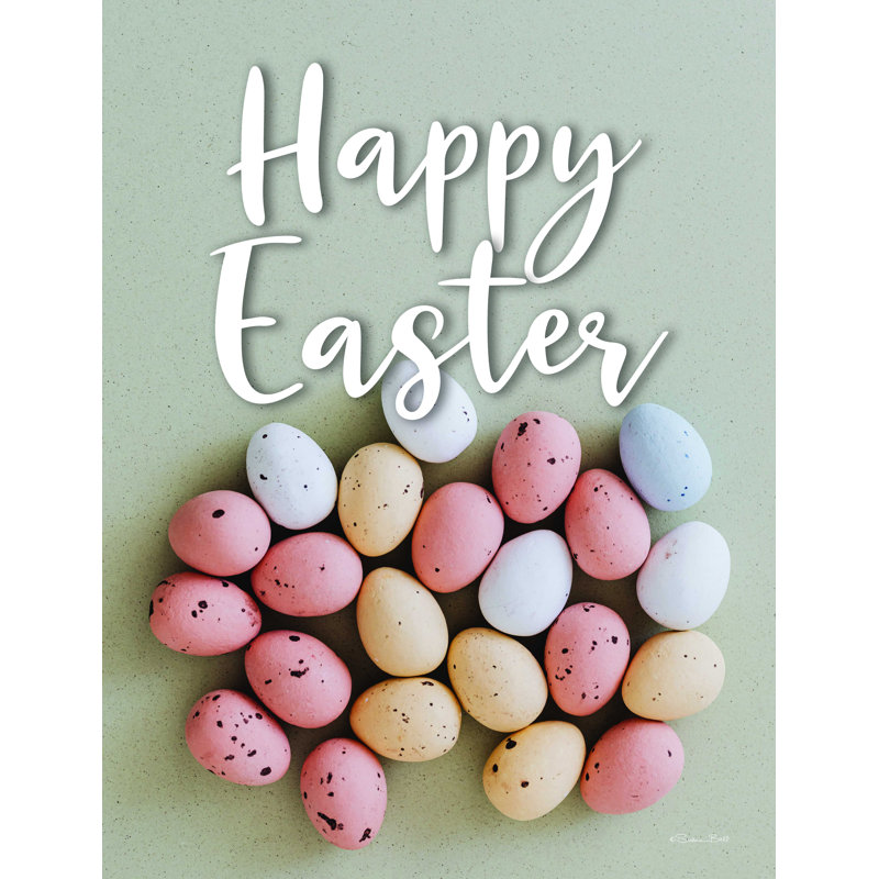 Joyeuses Pâques, impression sur toile tendue, H 16 po x l 12 po