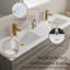 72" Freestanding Double Bathroom Vanity Modern Style Vanity with Integrated Solid Surface Countertop and 2 Sinks, 4 Soft Close Drawers-439779741