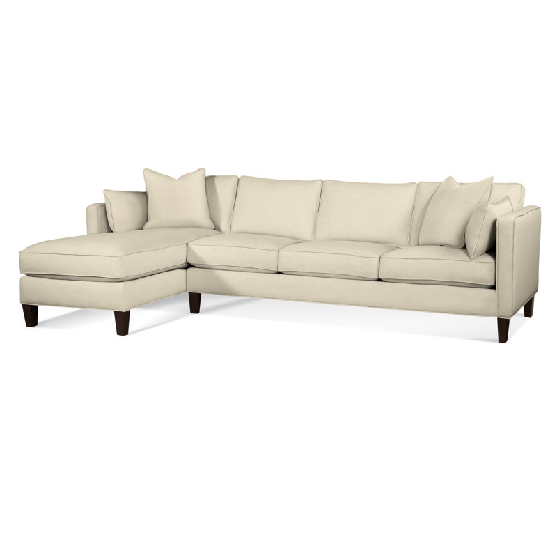 Lenox Chaise Sectional, Brown Geometric, 0456-33, Left Hand Facing, Java