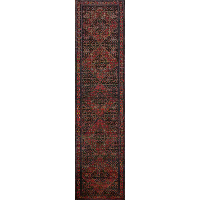Tapis de couloir antique pré-1900 4 x 19
