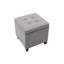 Repose-pieds de rangement carré capitonné de 17,5 po de large Ana-1756840832