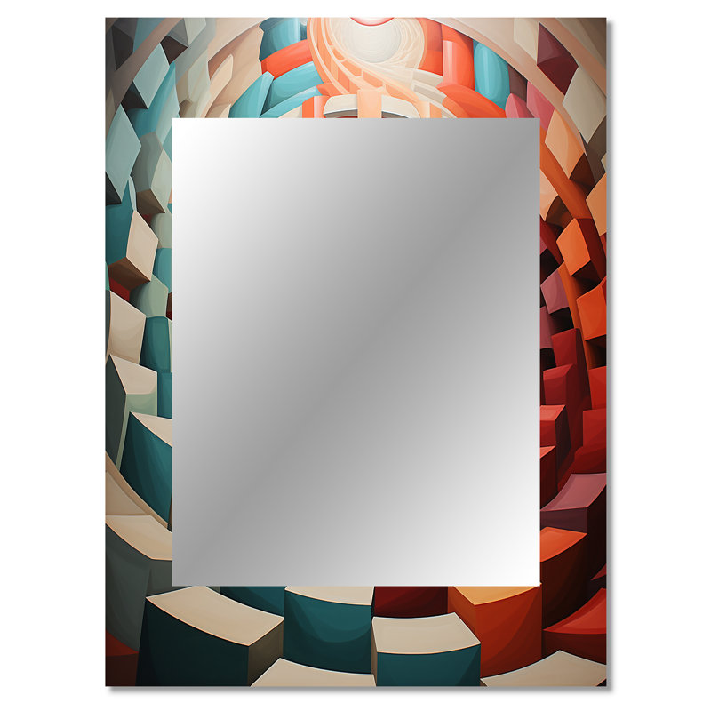 Art décoratif coloré, surréalisme IV - miroir mural décoratif, art moderne, 40 po x 30 po