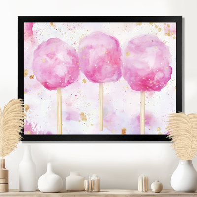 Cotton Candy Carnival III - Pink Vintage Circus Picture Framed Wall Art